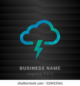 Storm Blue,Green and Black silk fashion premium icon / Logo