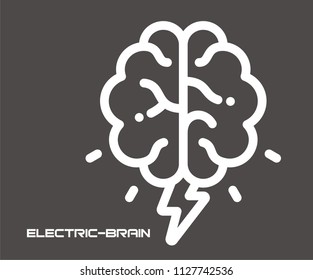 STORM IN BRAIN VECTOR ICON