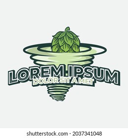 Storm brewing illustration design template, ale icon illustration with modern style isolated on white background.