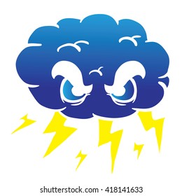 storm cloud cartoon illustration