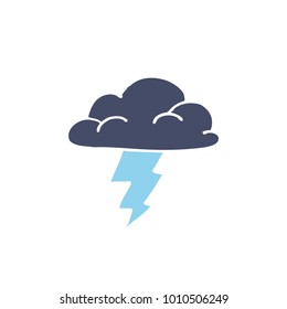 storm cloud doodle icon