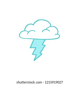 storm cloud doodle icon