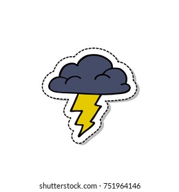 storm cloud doodle icon
