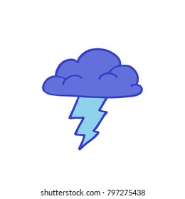 storm cloud doodle icon