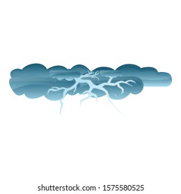 Storm cloud icon. Cartoon of storm cloud vector icon for web design isolated on white background