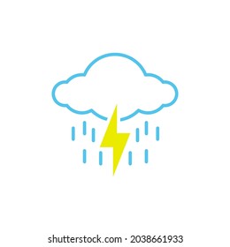 Plantilla de ilustración de diseño de iconos de nube de tormenta