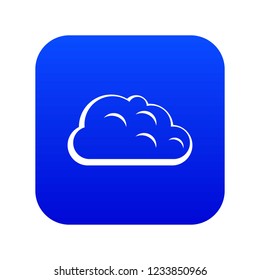 Storm cloud icon digital blue for any design isolated on white vector illustration