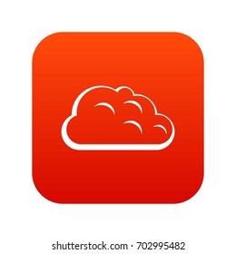 Storm cloud icon digital red for any design isolated on white vector illustration