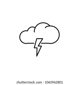 storm cloud icon. Element of simple icon for websites, web design, mobile app, info graphics. Thin line icon for website design and development, app development  on white background