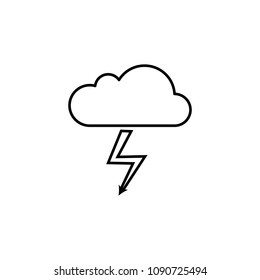 storm cloud icon. Element of travel icon for mobile concept and web apps. Thin line storm cloud icon can be used for web and mobile. Premium icon on white background