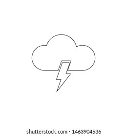 storm cloud icon. Element of web for mobile concept and web apps icon. Outline, thin line icon for website design and development, app development