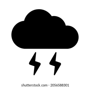 storm cloud icon on white background