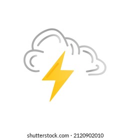Storm cloud icon on a white background, vector illustration