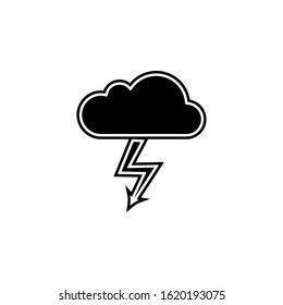 storm cloud icon. Simple glyph, flat vector of camping icons for ui and ux, website or mobile application