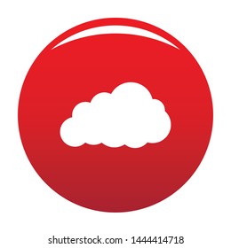 Storm cloud icon. Simple illustration of storm cloud vector icon for any design red