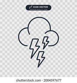 storm and cloud icon symbol template for graphic and web design collection logo vector illustration