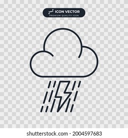 storm and cloud icon symbol template for graphic and web design collection logo vector illustration