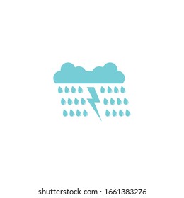 storm and cloud icon vector sign isolated for graphic and web design. storm and cloud symbol template color editable on white background.