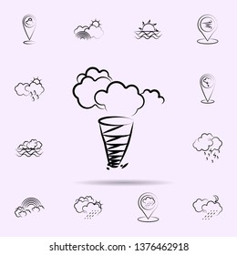Storm, cloud icon. Weather icons universal set for web and mobile