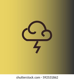 Storm cloud icon. Weather vector