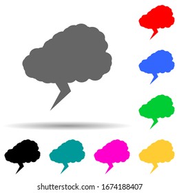 storm cloud multi color style icon. Simple thin line, outline vector of web icons for ui and ux, website or mobile application