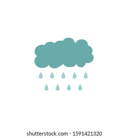 Storm cloud rain color icon. Elements of winter wonderland multi colored icons. Premium quality graphic design icon on white background