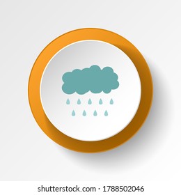 Icono de color de lluvia de la nube de tormenta. Elementos de iconos multicolores de invierno. Icono de diseño gráfico de calidad superior