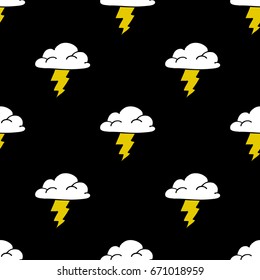 storm cloud seamless doodle pattern