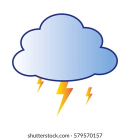 storm with cloud and thunder