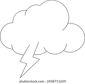Nube de tormenta - Clima de línea delgada.