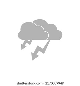 storm clouds icon on white background, vector illustration