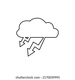 icono de nubes de tormenta sobre fondo blanco, ilustración vectorial