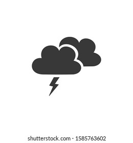 Storm and clouds. Isolated icon. Weather vector illustration