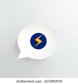 Storm Cryptocurrency Coin Speech Bubble