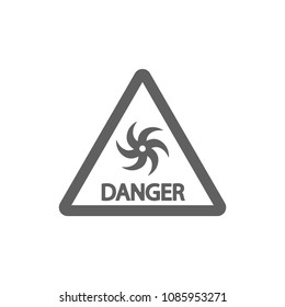 
storm danger warning sign icon vector. Symbol for your web site design, logo, app, UI. Vector illustration, EPS