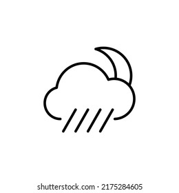 icono de esquema editable de día de tormenta, icono de tiempo