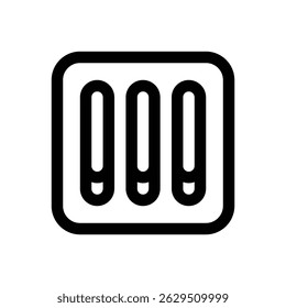 Storm drain. Editable stroke vector icon.