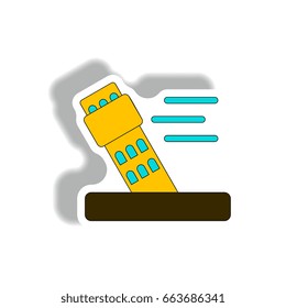 storm and falling building, hurracian disaster