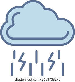 Storm Filled Blue Tone Icon