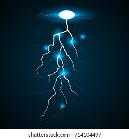 Storm flash thunderbolt concept background. Realistic illustration of storm flash thunderbolt vector concept background for web design