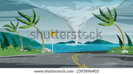A storm formed at sea and moved quickly towards the coast.