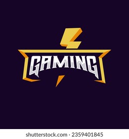 Storm Gaming Logo isolated on dark background for team gaming esport 