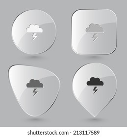 Storm. Glass buttons. Vector illustration.