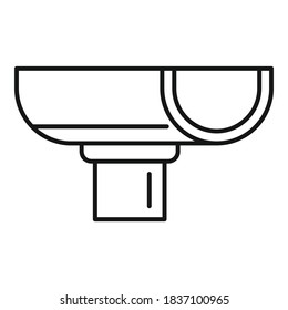 Storm gutter icon. Outline storm gutter vector icon for web design isolated on white background