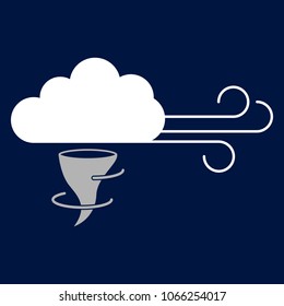 storm, hard wind. Weather forecast. vector