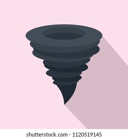 Storm hurricane icon. Flat illustration of storm hurricane vector icon for web design