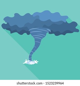Storm hurricane icon. Flat illustration of storm hurricane vector icon for web design