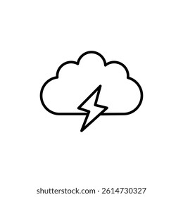 Storm icon black and white vector sign
