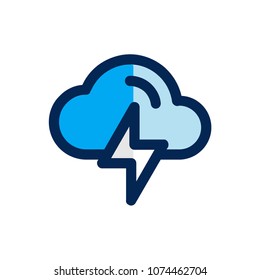 Storm icon concept. Available in vector Fullfiled color style.