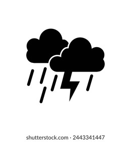 Ilustración aislada de plantilla de diseño de icono de tormenta